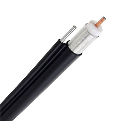 QR500M Weld AL Tube 75 Ohm Coax Cable CATV With Galvanized Steel Messenger Drop Wire