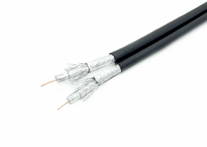 Dual RG6 Tri Shield 18AWG 75 Ohm Coaxial Cable Bulk Siamese CATV SATV Wire